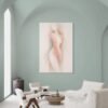 Large Modern Abstract Nude Woman Painting – Neutral Minimalist Feminine Wall Art - #20L