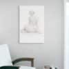 donna_bianca_sedura Modern Nude Woman Wall Art – Luxury Minimal Figurative Painting - 24"