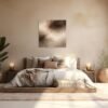 Mocha Mousse Palette Abstract Wall Art – Textured Neutral Canvas for Luxury Modern Interiors -32"