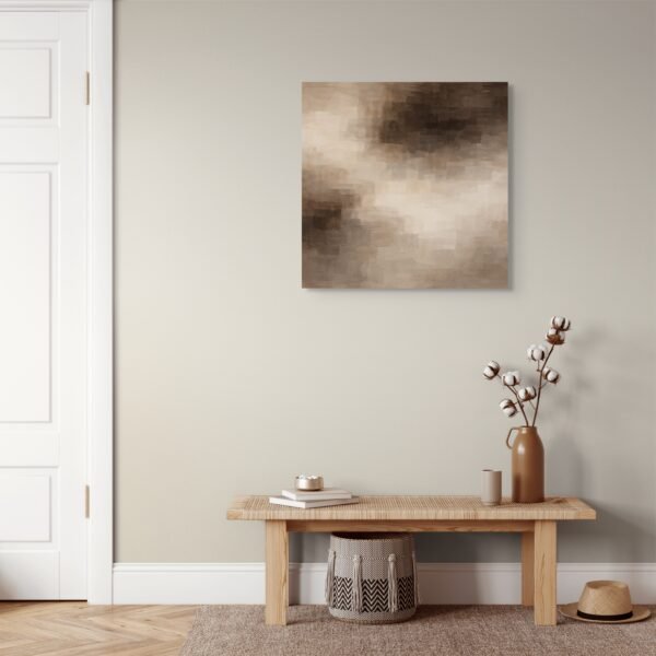 Mocha Mousse Palette Abstract Wall Art – Textured Neutral Canvas for Luxury Modern Interiors -32"