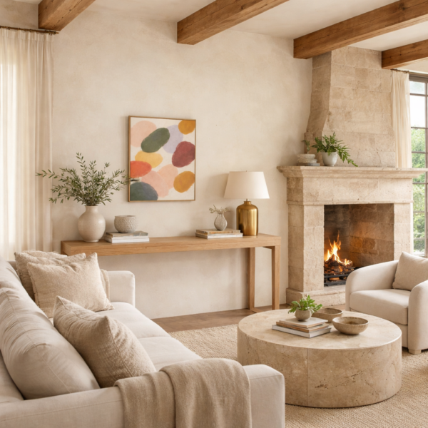 ovali clorati 3 Modern Abstract Oval Wall Art – Colorful Textured Canvas in Ochre, Coral, Sage and Blush - Top 1