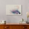 Designer Abstract Canvas – Dreamy Plum, Aqua and Blush Wall Art - 25"