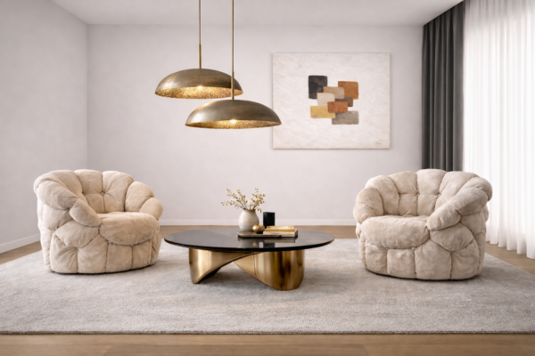 Minimalist Earth Tone Abstract Canvas – Large Neutral Geometric Wall Art - #6GS