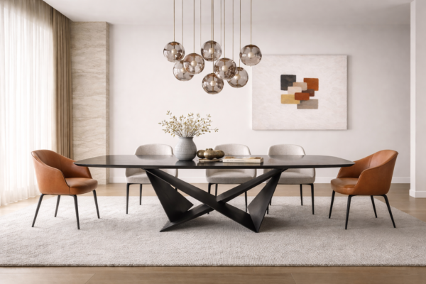 Minimalist Earth Tone Abstract Canvas – Large Neutral Geometric Wall Art - #6GS