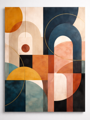 Mid-century inspired abstract geometry art