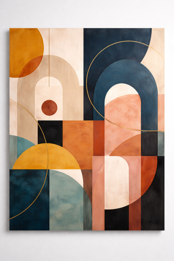 Mid Century inspired abstract geometry art Mid-century inspired abstract geometry art