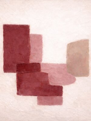 minimalist burgundy abstract wall art large contemporary neutral canvas geometric painting