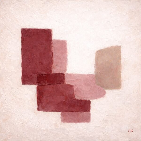 minimalist burgundy abstract wall art large contemporary neutral canvas geometric painting