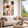 century 2 scene 1 Mid-Century Modern Shapes Canvas – Retro Inspired Geometric Wall Art - #2GL
