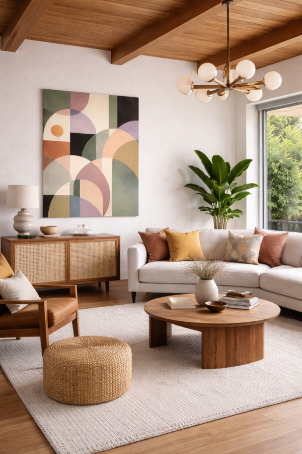 century 2 scene 3 Mid-Century Modern Shapes Canvas – Retro Inspired Geometric Wall Art - #2GL