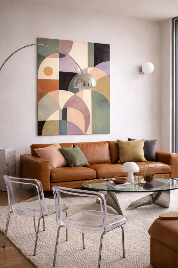 century 2 scene 4 Mid-Century Modern Shapes Canvas – Retro Inspired Geometric Wall Art - #2GL