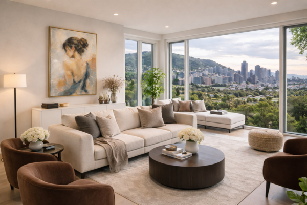 Large Contemporary Woman Figure Canvas – Feminine Portrait Wall Art - #28L