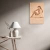 Neutral Abstract Female Figure Painting – Modern Minimalist Feminine Wall Art - #26L