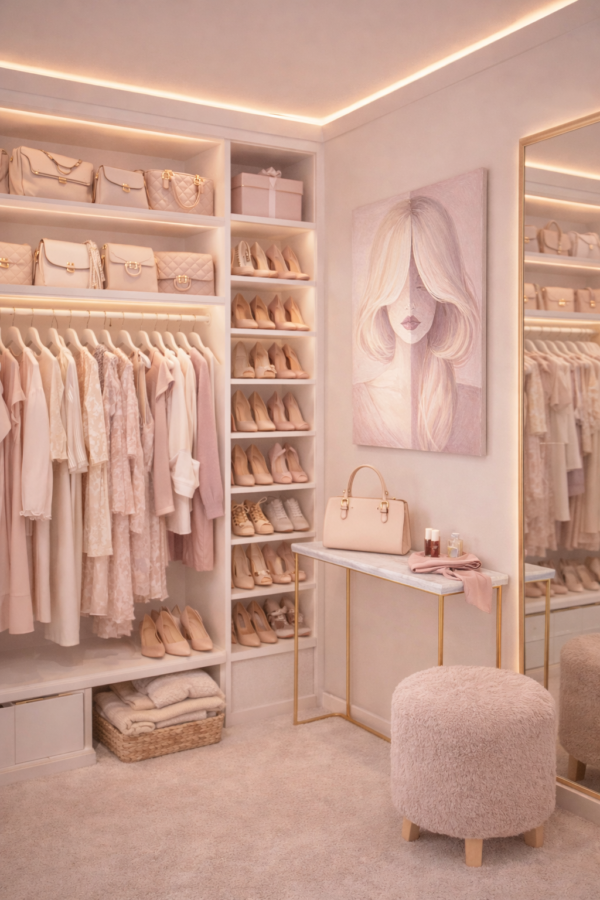 Gen Z Fashion Girl Wall Art – Minimal Modern Teen Bedroom Canvas - #13E