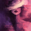 Large Plum Abstract Woman Painting Large Plum Abstract Woman Painting