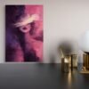 viola_scene_4 Large Plum Abstract Woman Painting – Modern Editorial Feminine Wall Art - #21L
