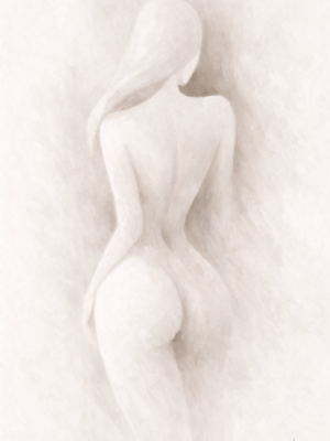 large-contemporary-feminine-nude-back-painting-neutral-modern-woman-wall-art Large contemporary feminine nude back painting