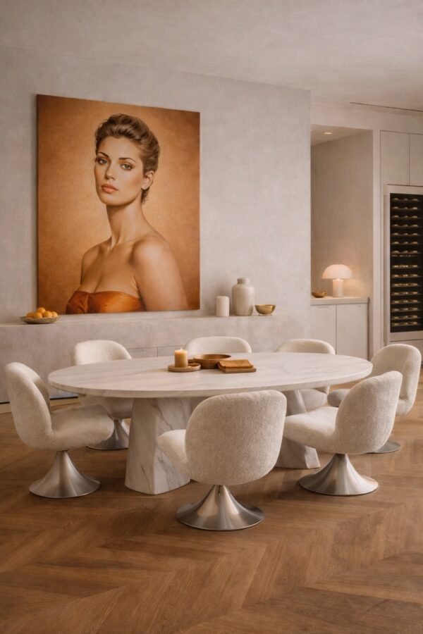 portrait scene 3 Custom Feminine Portrait Oil on Canvas – Commission a Luxury Modern Artwork - 48"